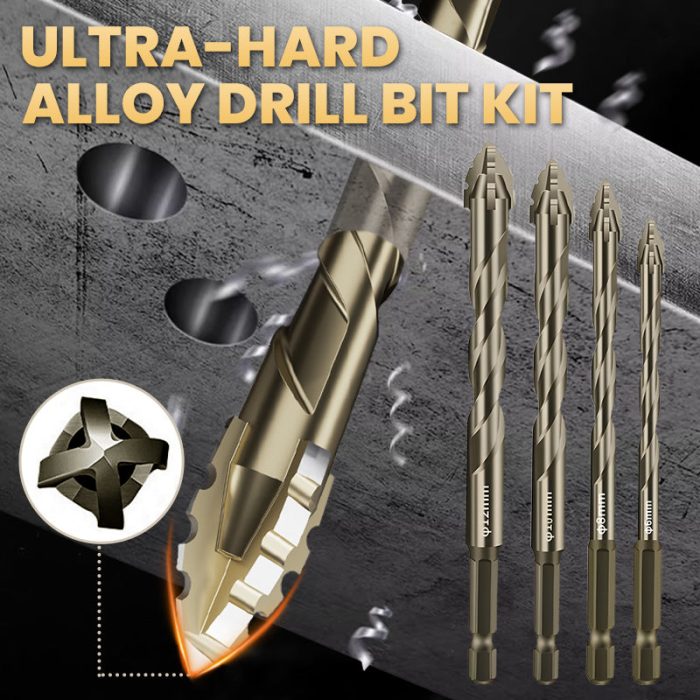 🔥2025 Hot Sale🔥High-Strength 4-Flute Serrated Eccentric Drill Bit Kit - Image 1