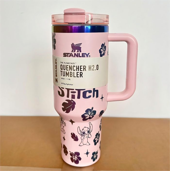 🔥40oz Stitch Insulated Tumbler 🥰 Straw Topper as Free Gift🎁 - Image 9