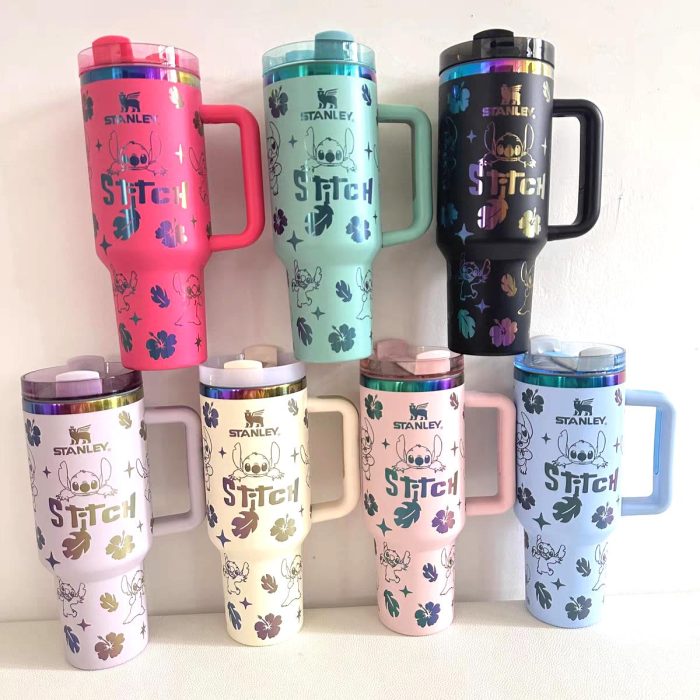 🔥40 OZ Stitch Insulated Cup 1200ML🥰 Straw Topper as Free Gift🎁 - Image 2
