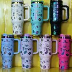 🔥40 OZ Stitch Insulated Cup 1200ML🥰 Straw Topper as Free Gift🎁 - Image 4