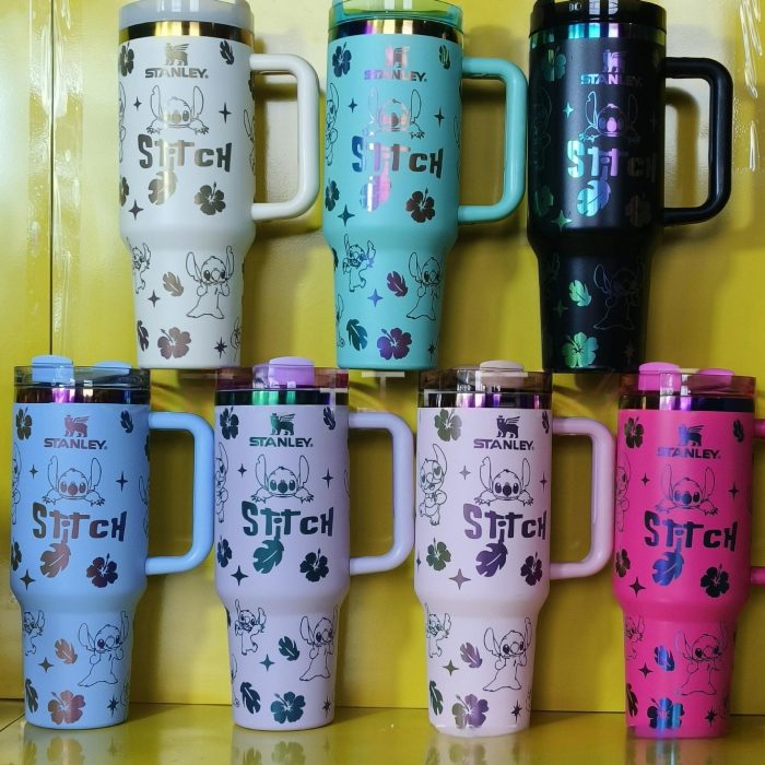 🔥40 OZ Stitch Insulated Cup 1200ML🥰 Straw Topper as Free Gift🎁 - Image 4