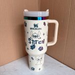 🔥40 OZ Stitch Insulated Cup 1200ML🥰 Straw Topper as Free Gift🎁 - Image 8
