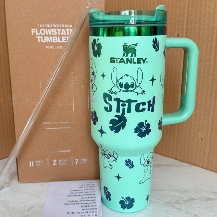 🔥40 OZ Stitch Insulated Cup 1200ML🥰 Straw Topper as Free Gift🎁 - Image 5