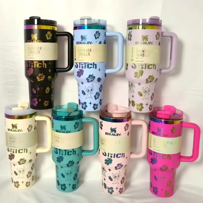 🔥40 OZ Stitch Insulated Cup 1200ML🥰 Straw Topper as Free Gift🎁 - Image 3