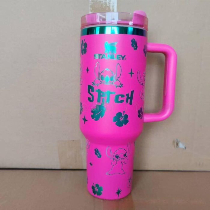 🔥40 OZ Stitch Insulated Cup 1200ML🥰 Straw Topper as Free Gift🎁 - Image 7