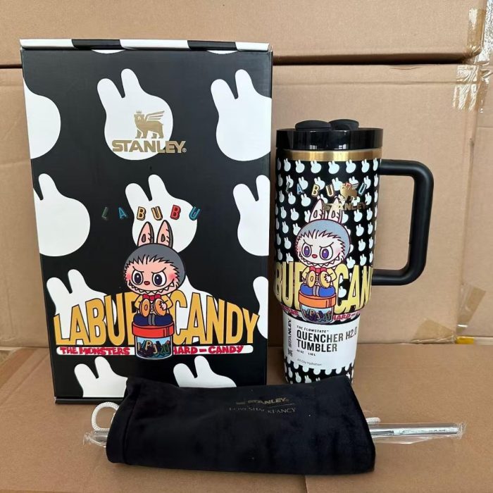 🔥  Labubu Black Insulated Cup 40 OZ ✈️Free Shipping - Image 5
