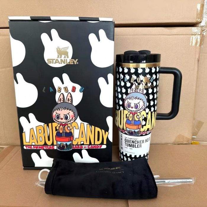 🔥  Labubu Black Insulated Cup 40 OZ ✈️Free Shipping - Image 1