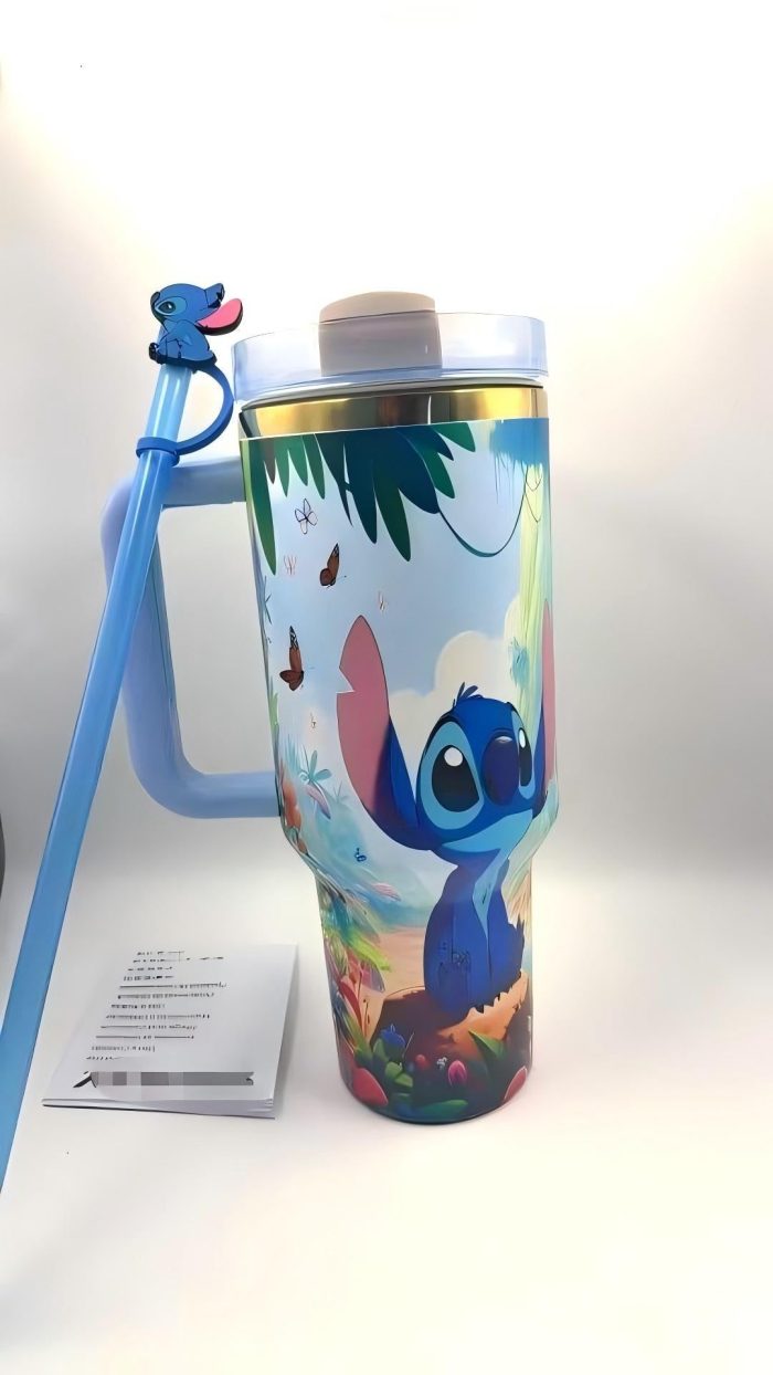 🔥Stitch Insulated Tumbler Gift Box 40OZ Include Straw and Topper - Image 10