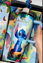 🔥Stitch Insulated Tumbler Gift Box 40OZ Include Straw and Topper - Image 12