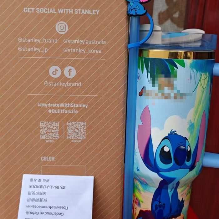 🔥Stitch Insulated Tumbler Gift Box 40OZ Include Straw and Topper - Image 11