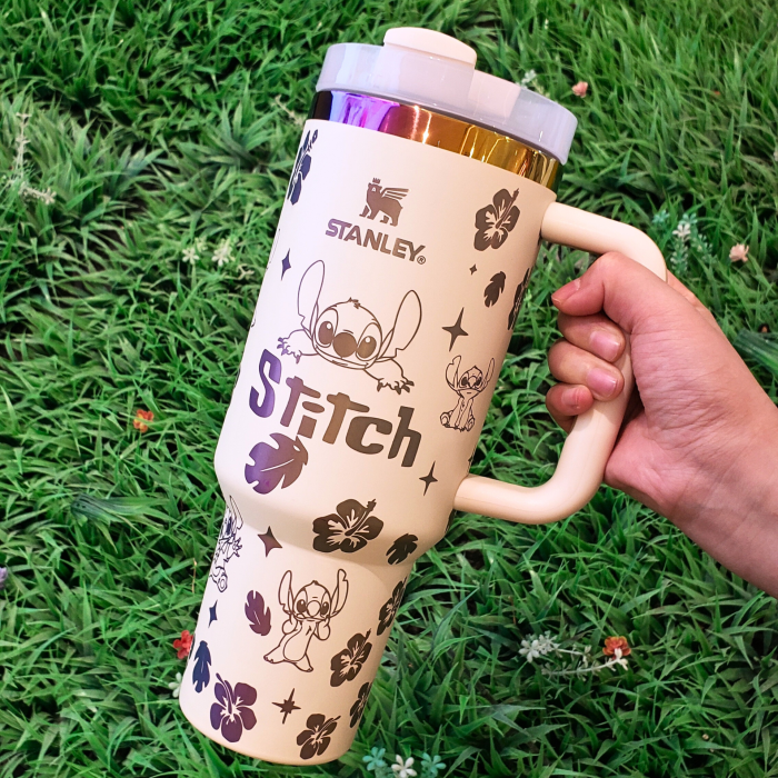 🔥40oz Stitch Insulated Tumbler 🥰 Straw Topper as Free Gift🎁 - Image 6