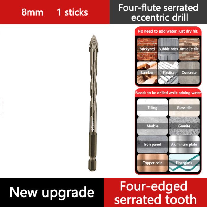 🔥2025 Hot Sale🔥High-Strength 4-Flute Serrated Eccentric Drill Bit Kit - Image 22