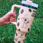 🔥40oz Stitch Insulated Tumbler 🥰 Straw Topper as Free Gift🎁 - Image 8