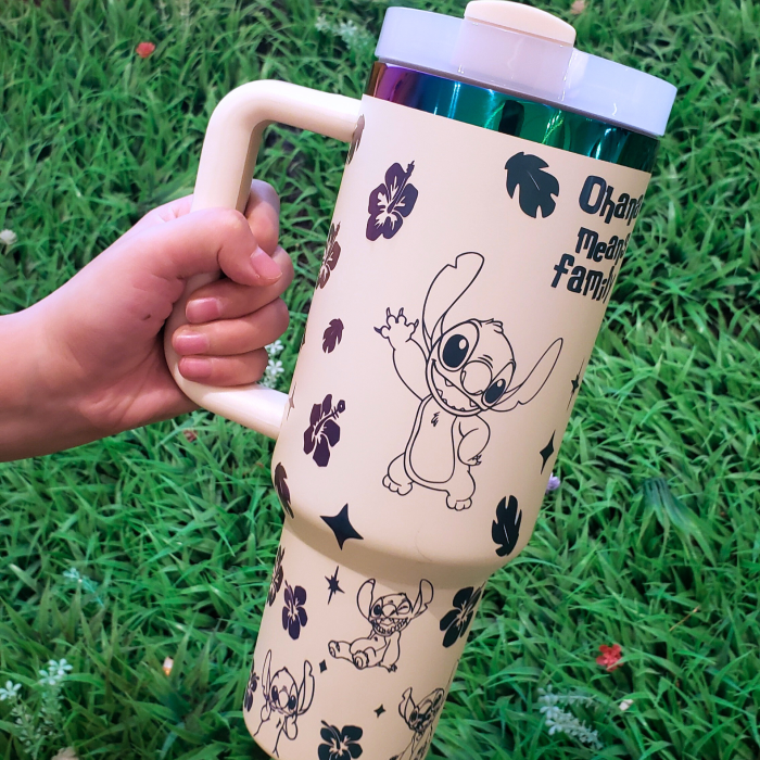 🔥40oz Stitch Insulated Tumbler 🥰 Straw Topper as Free Gift🎁 - Image 8