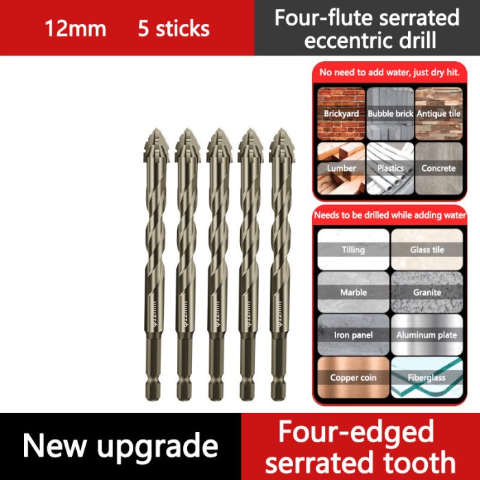 🔥2025 Hot Sale🔥High-Strength 4-Flute Serrated Eccentric Drill Bit Kit - Image 19