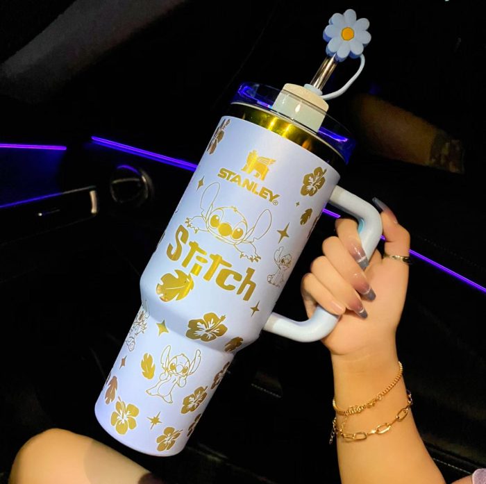 🔥40OZ Stitch Cup 1200ML 🥰 Straw Topper as Free Gift🎁 - Image 3