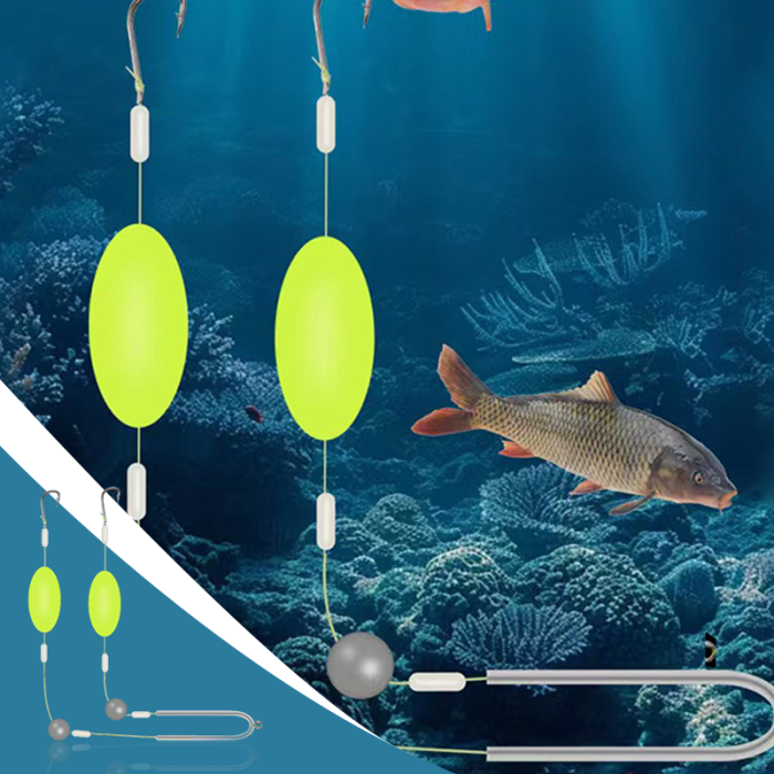 🎣⚡ Double-Hook Reverse Bottom Rig! Upgraded version boosts hook-up rate by 50% – say goodbye to snagging! 🎣 - Image 1