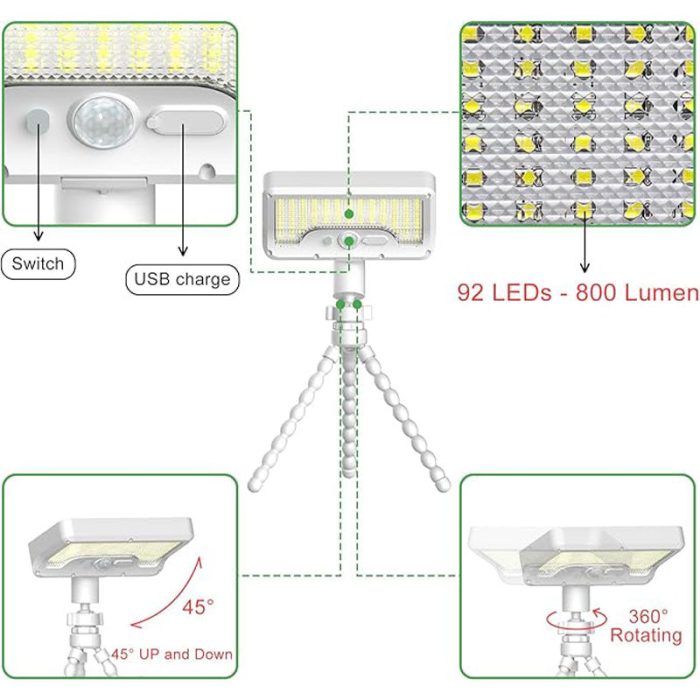 🌞🔌 Octopus Solar Lights! 0 Electricity Cost Full Scene Installation, 30 Seconds to Light Up Any Corner 🚀 - Image 7