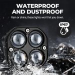 4-LED High-Brightness Motorcycle Spotlight - Image 3