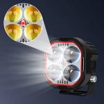 High Brightness Motorcycle Spotlight with Adjustable Bracket - Image 3