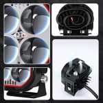 High Brightness Motorcycle Spotlight with Adjustable Bracket - Image 5