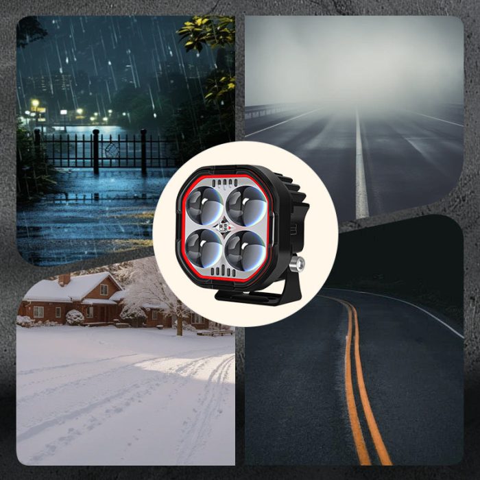 High Brightness Motorcycle Spotlight with Adjustable Bracket - Image 7