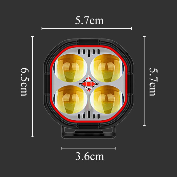 High Brightness Motorcycle Spotlight with Adjustable Bracket - Image 8